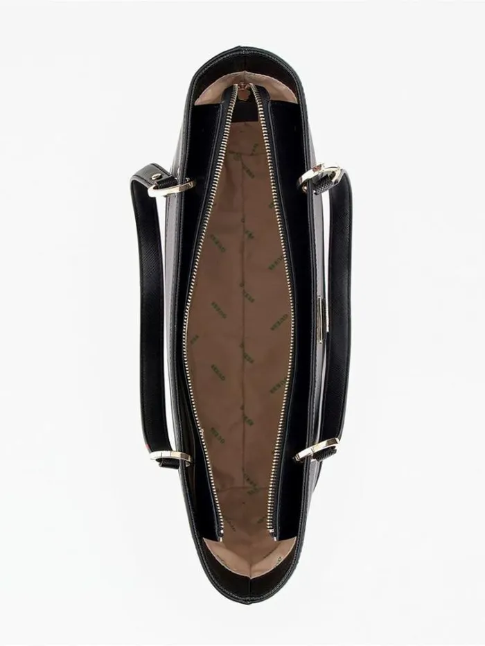Women Alexie Saffiano Shopper Black Guess Shoppers