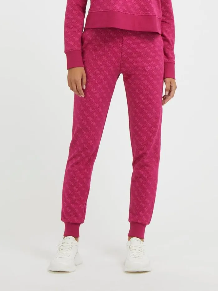 Women All Over 4g Jogger Pants Fuchsia Guess Activewear