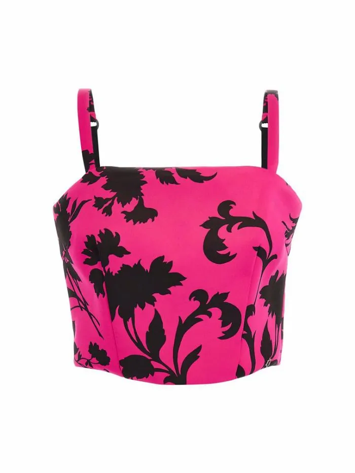 Women All Over Floral Print Top Floral Pink Guess Tops And Shirts