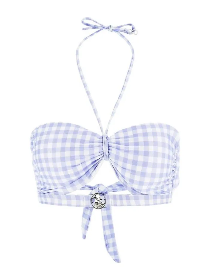 Women All Over Print Bandeau Bikini Bra Lilac Guess Beachwear