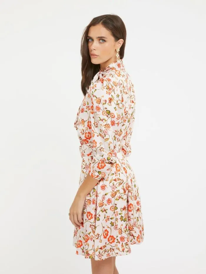 Women All Over Print Dress Floral Pink Guess Dresses And Jumpsuits
