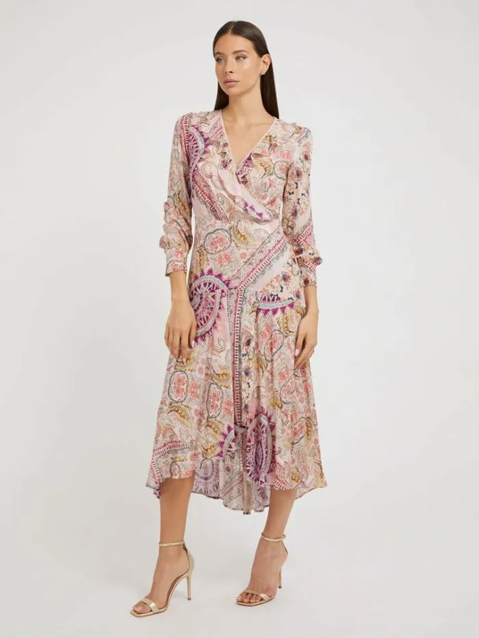Women All Over Print Long Dress Multicolor Pattern Guess Dresses And Jumpsuits Women All Over Print Long Dress Multicolor Pattern Guess Dresses And Jumpsuits