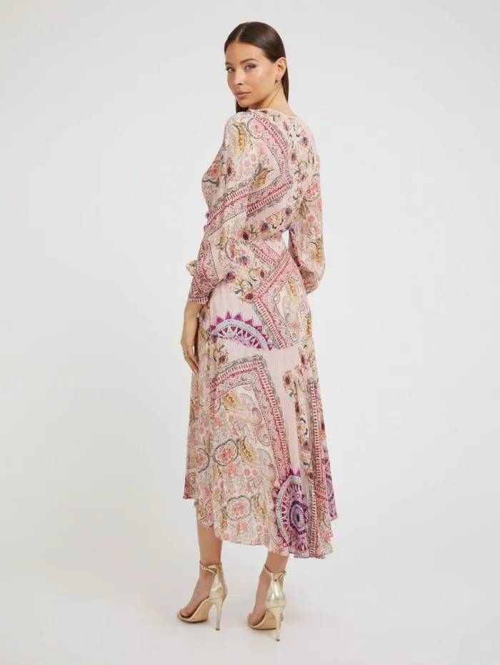 Women All Over Print Long Dress Multicolor Pattern Guess Dresses And Jumpsuits