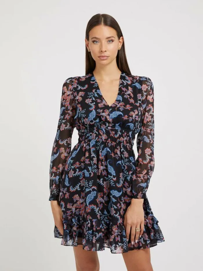 Women All Over Print Mini Dress Multicolor Pattern Guess Dresses And Jumpsuits