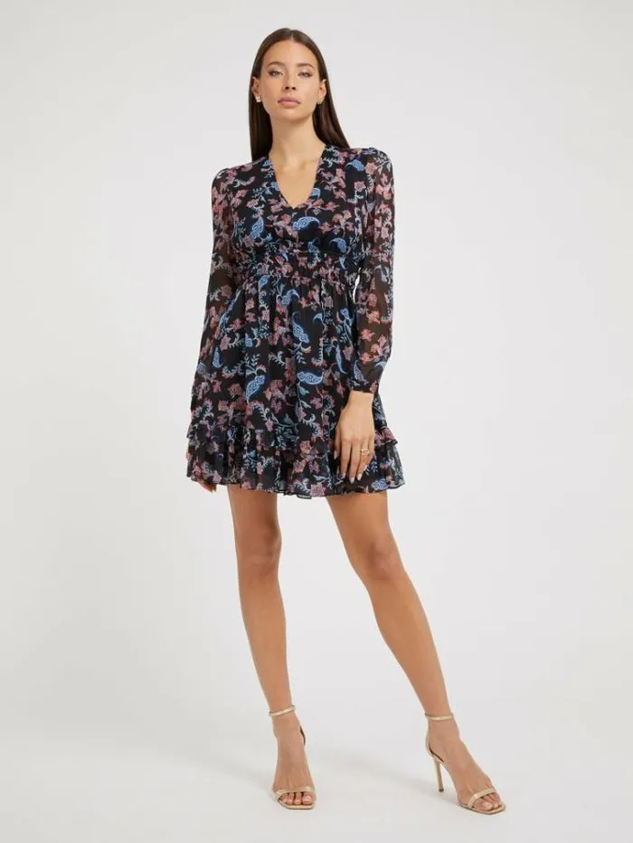 Women All Over Print Mini Dress Multicolor Pattern Guess Dresses And Jumpsuits