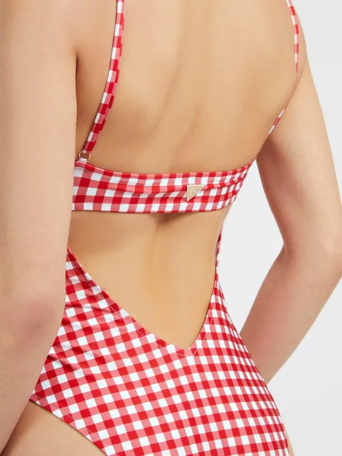 Women All Over Print One Piece Red Multi Guess Beachwear