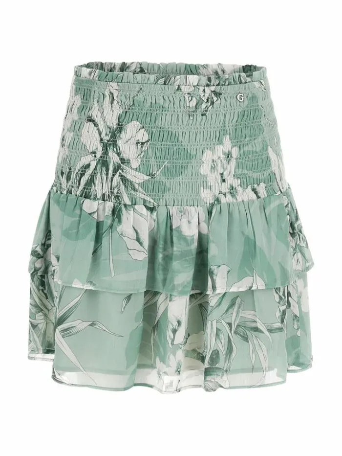 Women All Over Print Skirt Green Multi Guess Skirts And Shorts