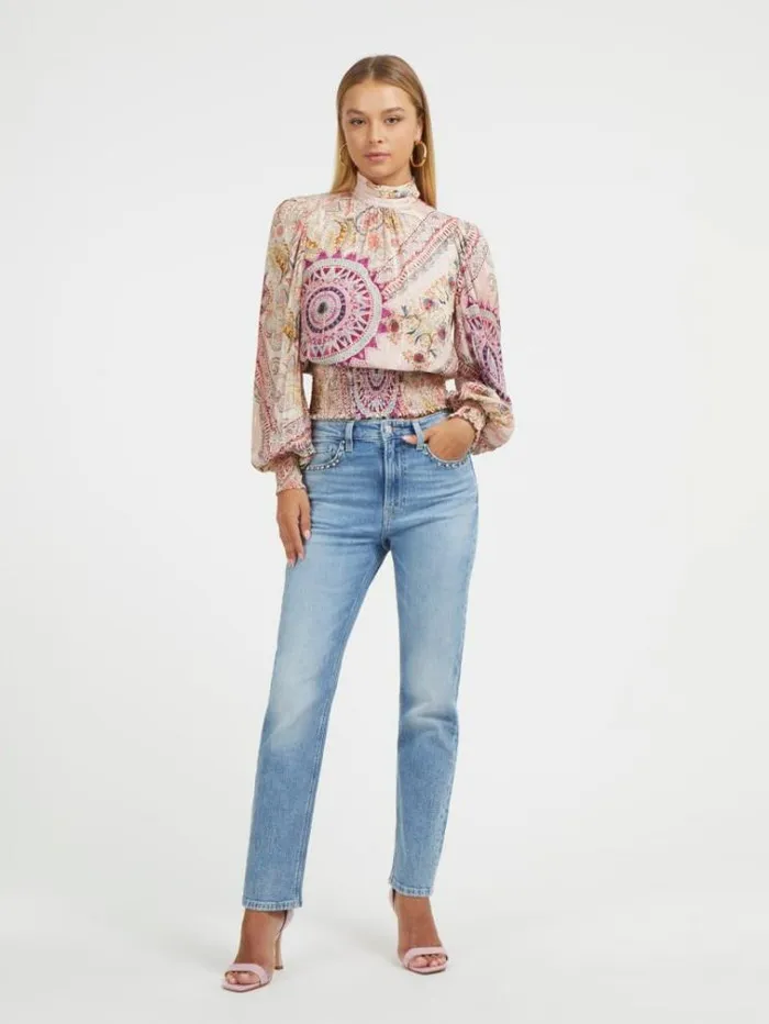 Women All Over Print Top Multicolor Pattern Guess Tops And Shirts