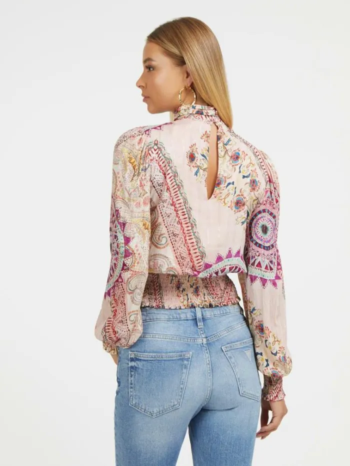 Women All Over Print Top Multicolor Pattern Guess Tops And Shirts
