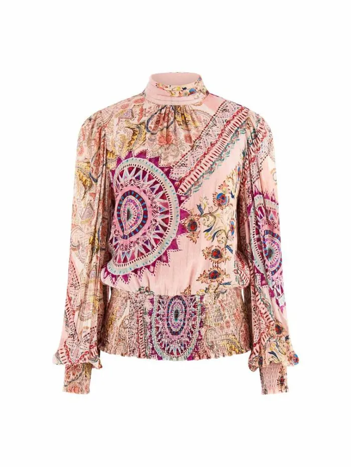 Women All Over Print Top Multicolor Pattern Guess Tops And Shirts