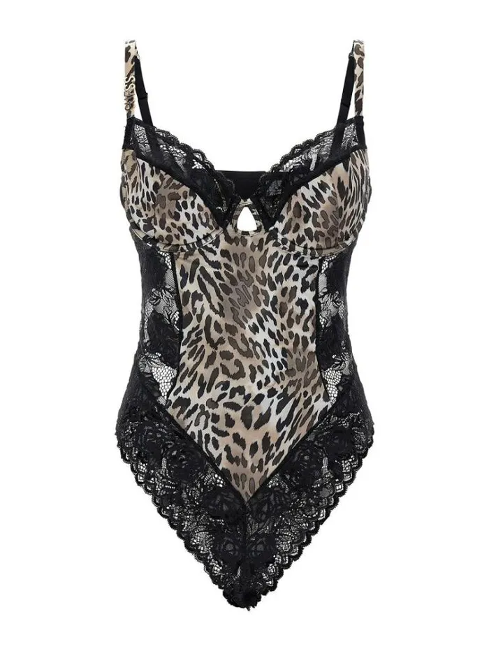Women Animalier Body Animalier Black Guess Underwear