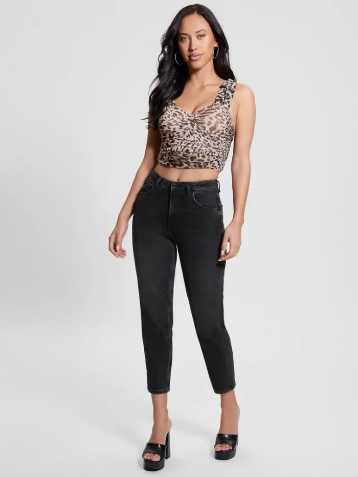 Women Animalier Print Top Animalier Guess Tops And Shirts