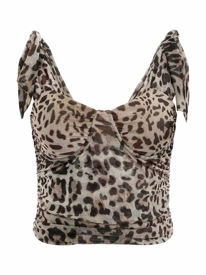 Women Animalier Print Top Animalier Guess Tops And Shirts