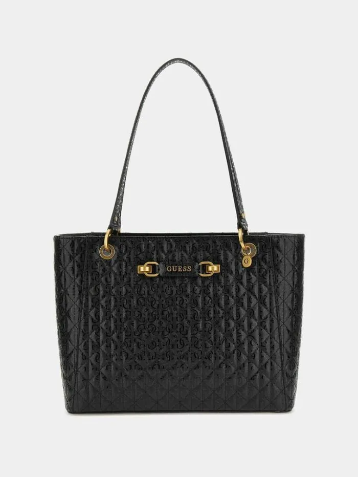 Women Aveta 4g Logo Tote Black Guess Shoppers
