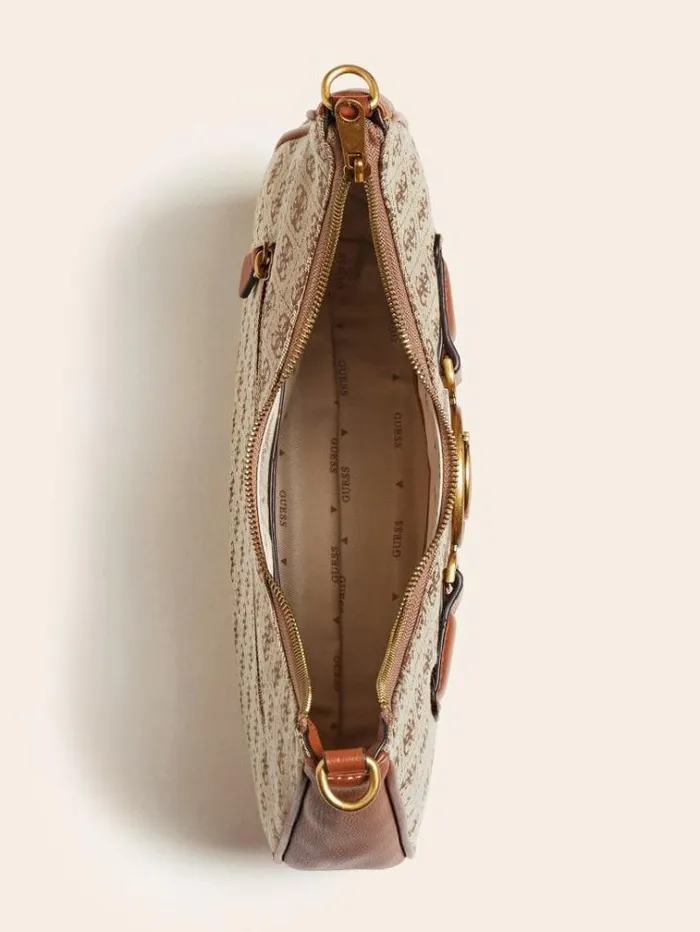Women Aviana 4g Logo Hobo Arancione Multi Guess Shoulder Bags