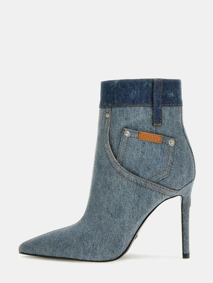 Women Avon Denim Ankle Boots Blue Guess Boots And Booties