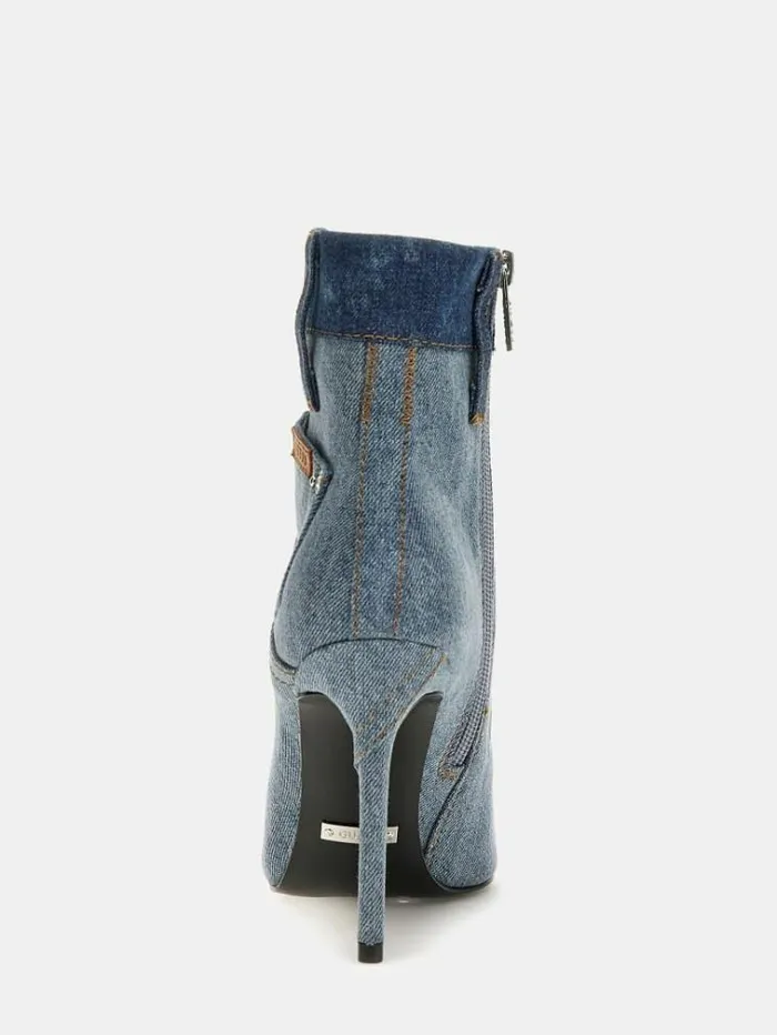 Women Avon Denim Ankle Boots Blue Guess Boots And Booties