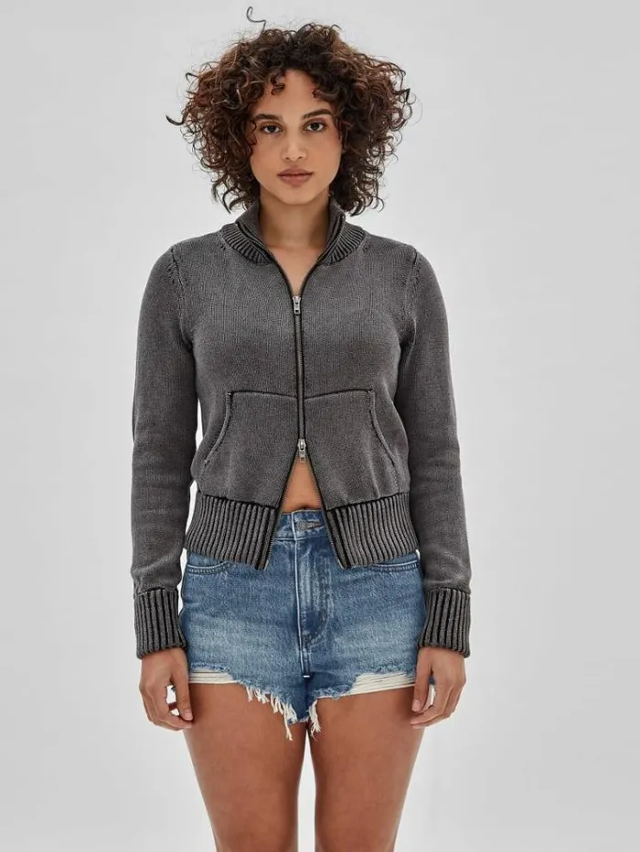 Women Back Embroidery Sweater Black Guess Knitwear And Sweatshirts