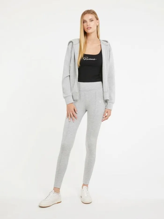 Women Back Triangle Logo Scuba Sweatshirt Grey Guess Knitwear And Sweatshirts