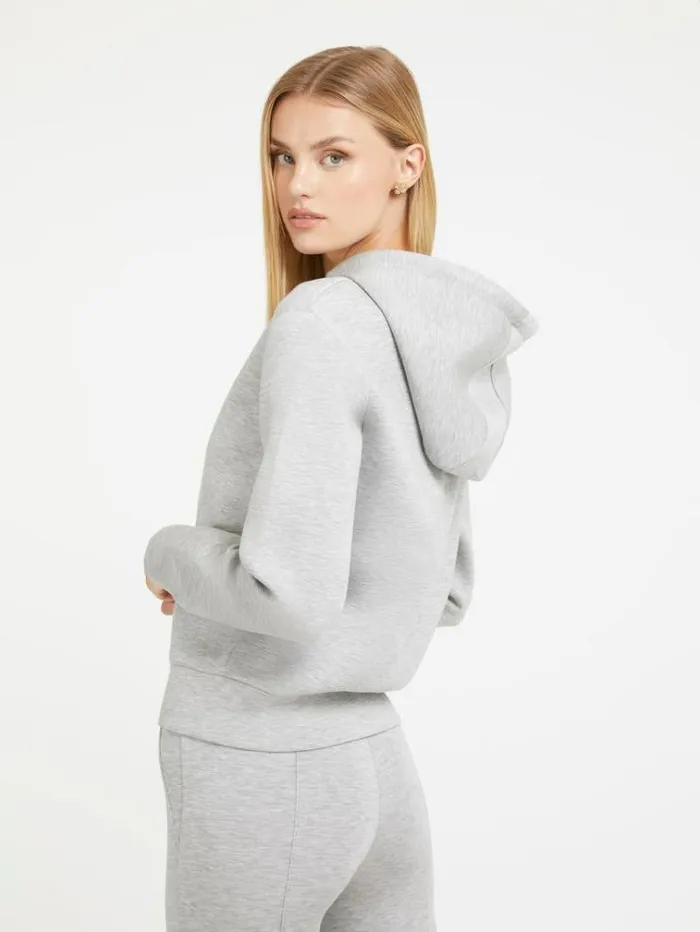 Women Back Triangle Logo Scuba Sweatshirt Grey Guess Knitwear And Sweatshirts
