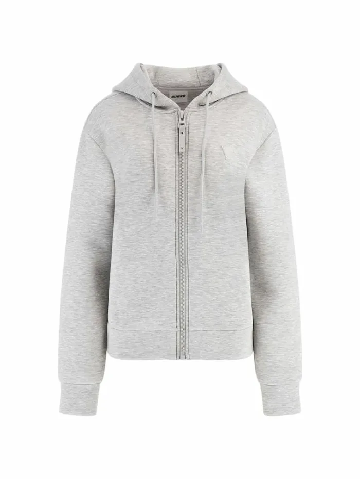 Women Back Triangle Logo Scuba Sweatshirt Grey Guess Knitwear And Sweatshirts