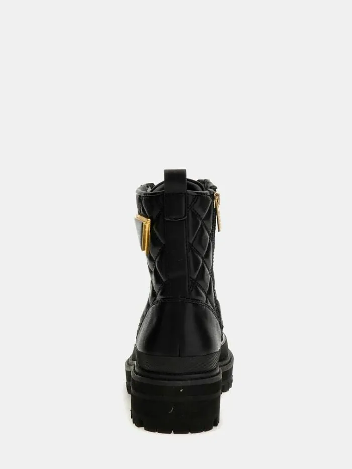 Women Badae Quilted Combat Boots Black Guess Boots And Booties