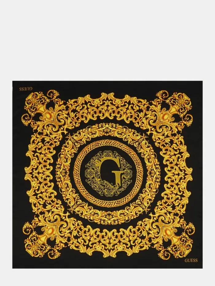 Women Baroqueprint Kefiah Black Multi Guess Scarves And Foulards