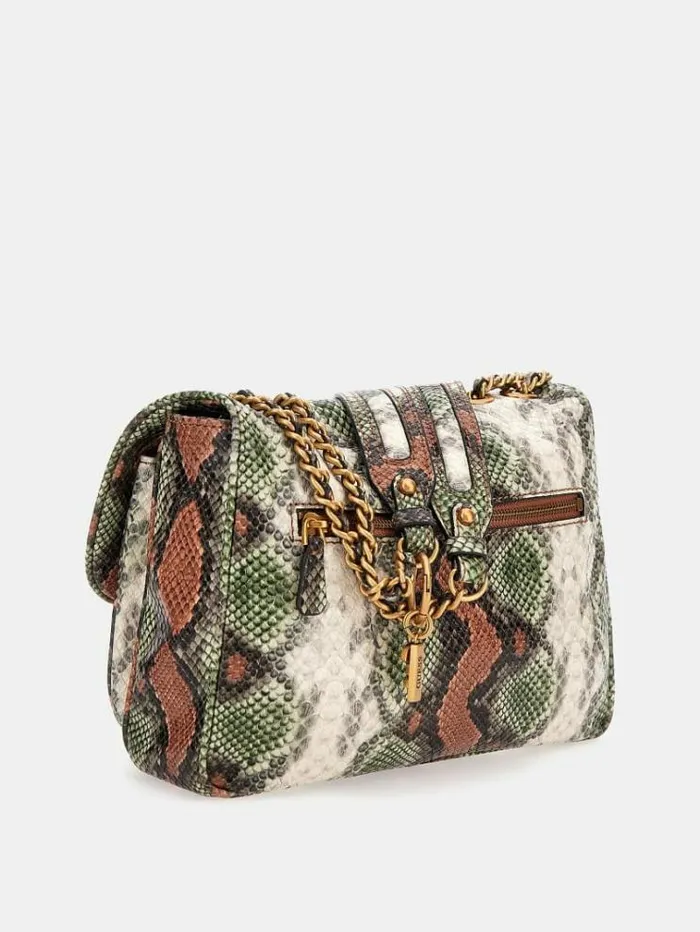Women Becci Pythonprint Crossbody Green Multi Guess Crossbody Bags