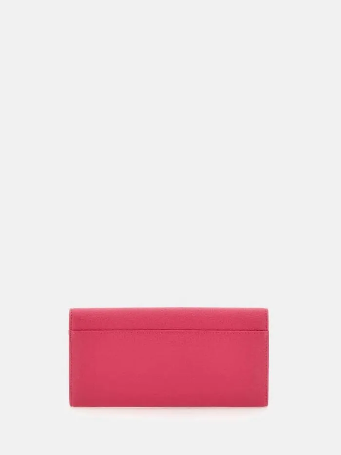 Women Becci Triangle Logo Wallet Fuchsia Guess Wallets