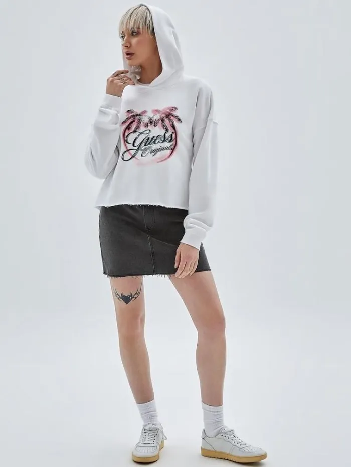 Women Belted Denim Skirt Grey Guess Skirts And Shorts