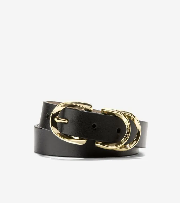 Women Belts Cole Haan Organic Harness Belt Black