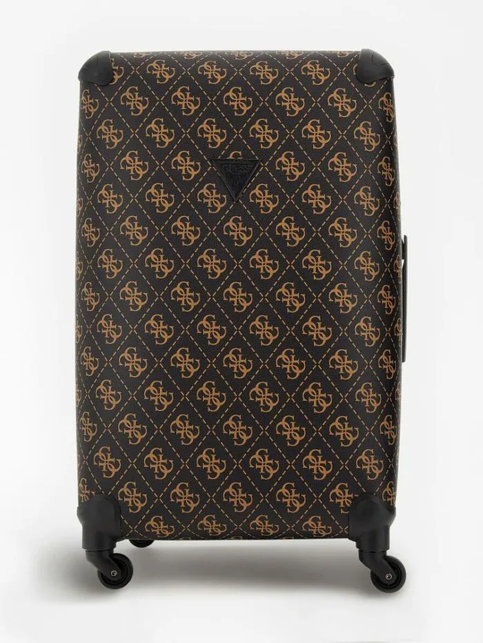 Women Berta 4g Logo Trolley Brown Multi Guess Travel Bags