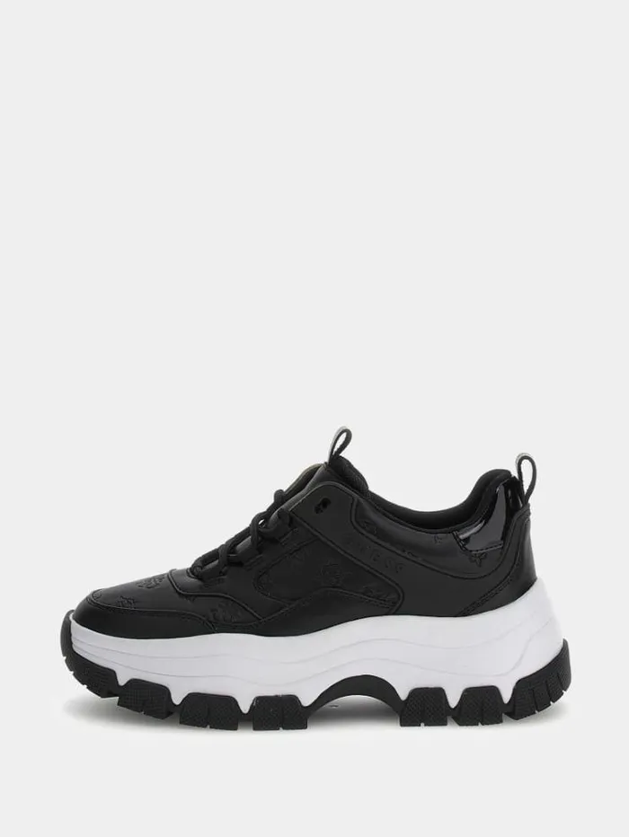 Women Bisun 4g Peony Running Shoes Black Guess Sneakers