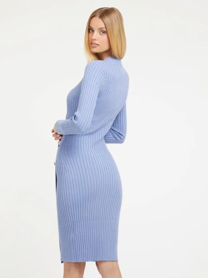Women Bodycon Midi Sweater Dress Light Blue Guess Dresses And Jumpsuits