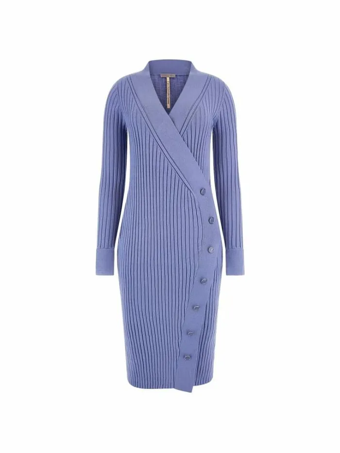Women Bodycon Midi Sweater Dress Light Blue Guess Dresses And Jumpsuits