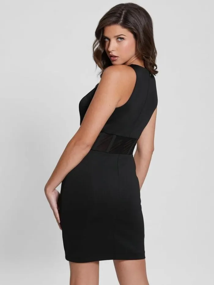Women Bodycon Mini Scuba Dress Black Guess Dresses And Jumpsuits