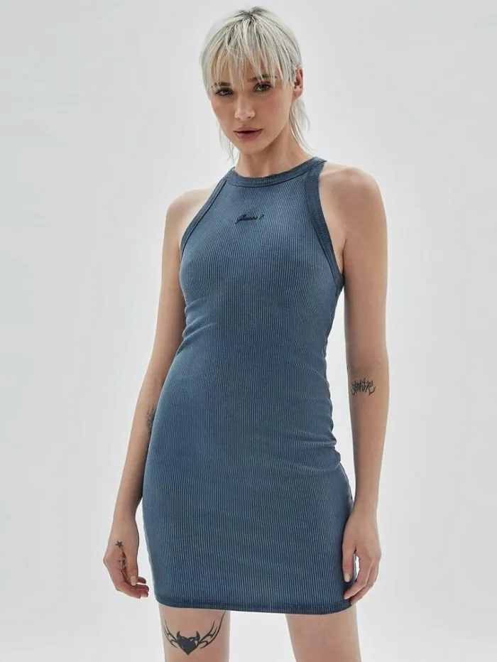 Women Bodycon Tank Dress Blue Guess Dresses And Jumpsuits