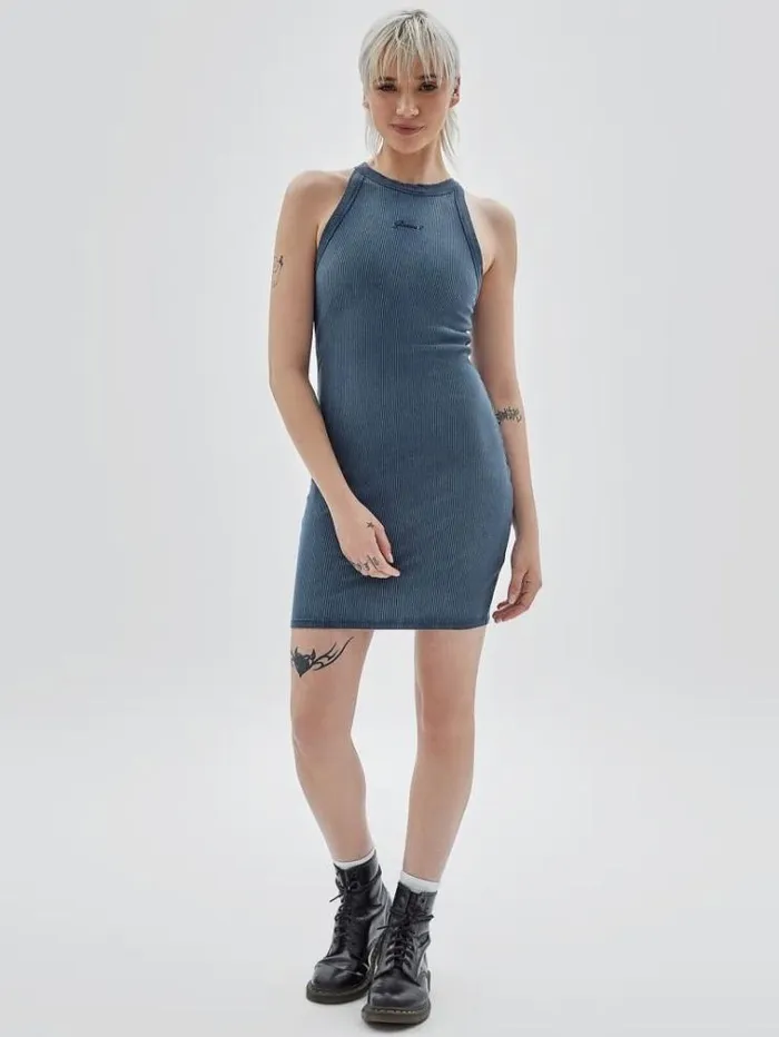 Women Bodycon Tank Dress Blue Guess Dresses And Jumpsuits