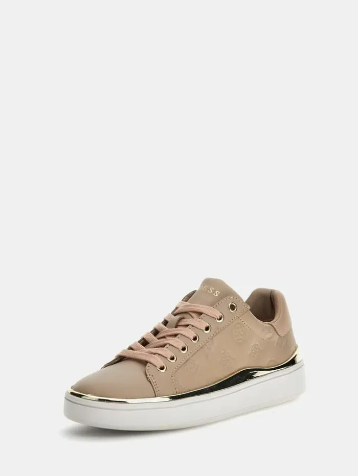 Women Bonny Real Leather Sneakers Pink Guess Sneakers