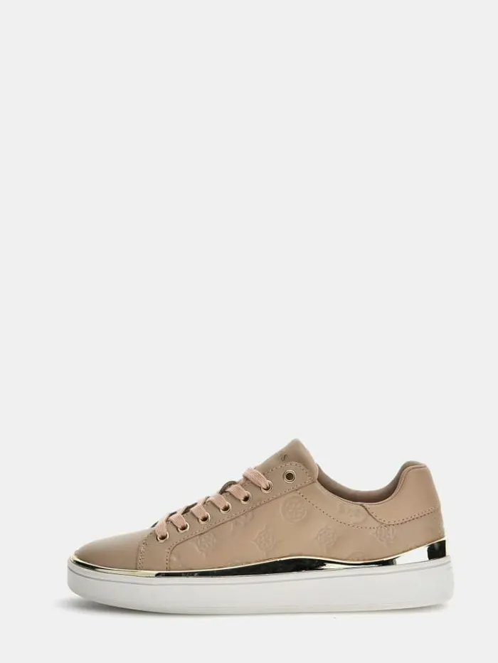 Women Bonny Real Leather Sneakers Pink Guess Sneakers