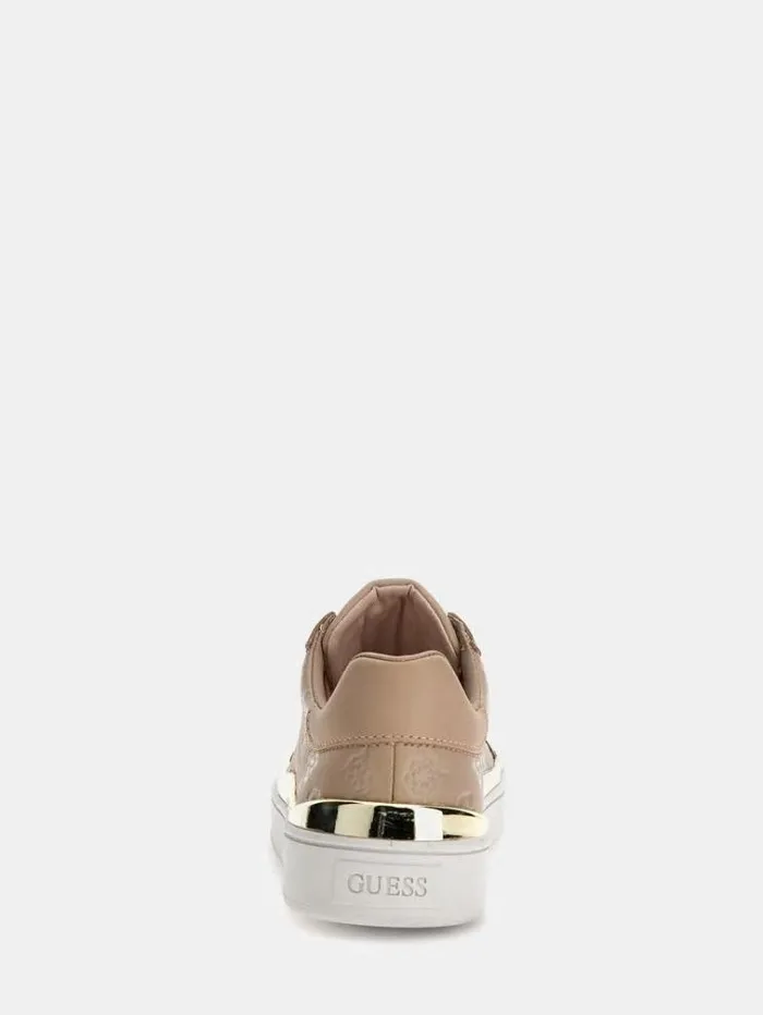 Women Bonny Real Leather Sneakers Pink Guess Sneakers