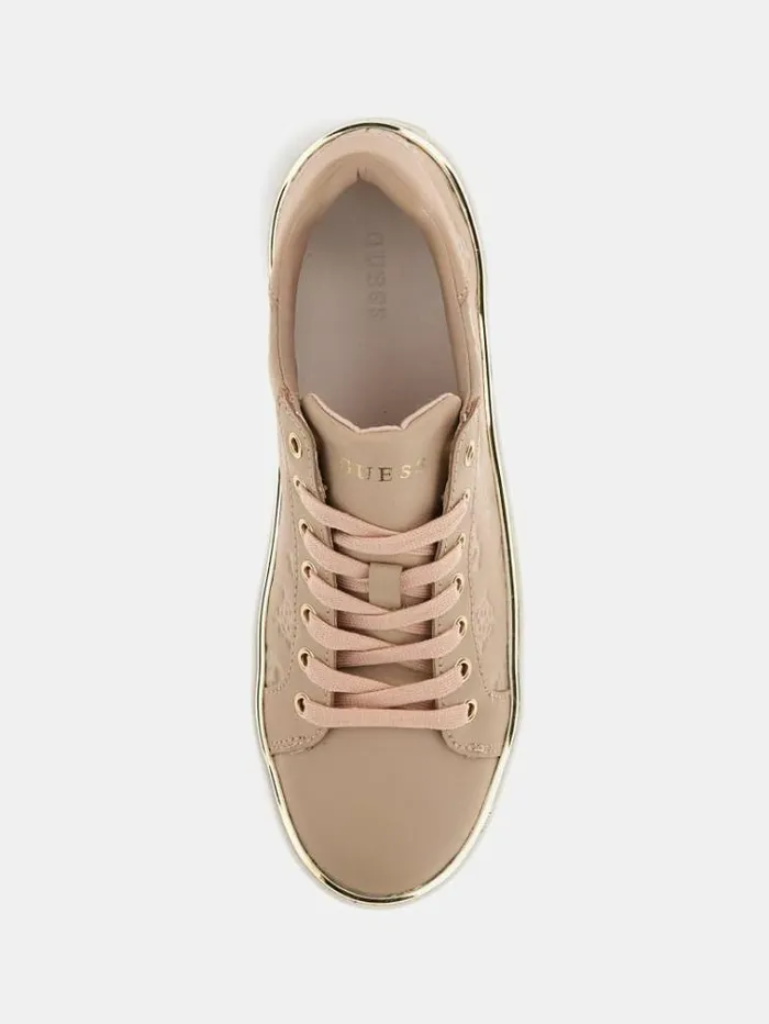 Women Bonny Real Leather Sneakers Pink Guess Sneakers