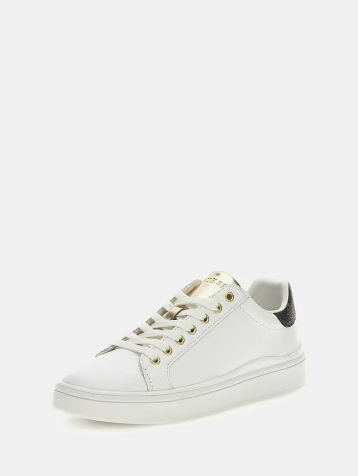 Women Bonny Real Leather Sneakers White Guess Sneakers