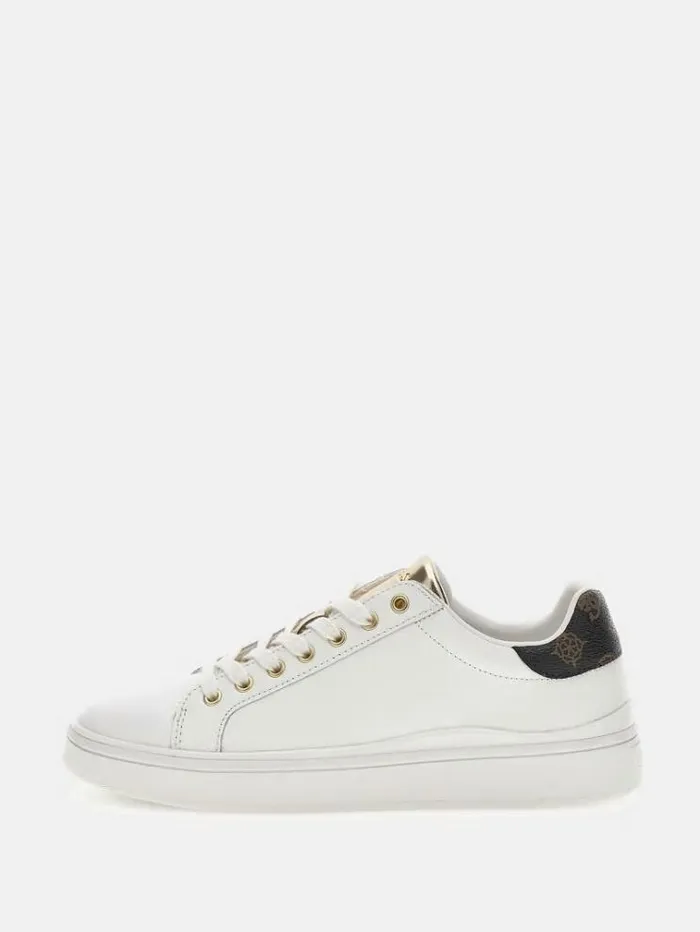 Women Bonny Real Leather Sneakers White Guess Sneakers