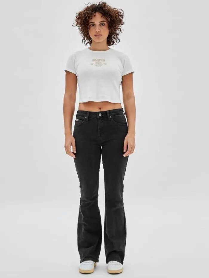 Women Bootcut Denim Pant Black Guess Flared And Bootcut