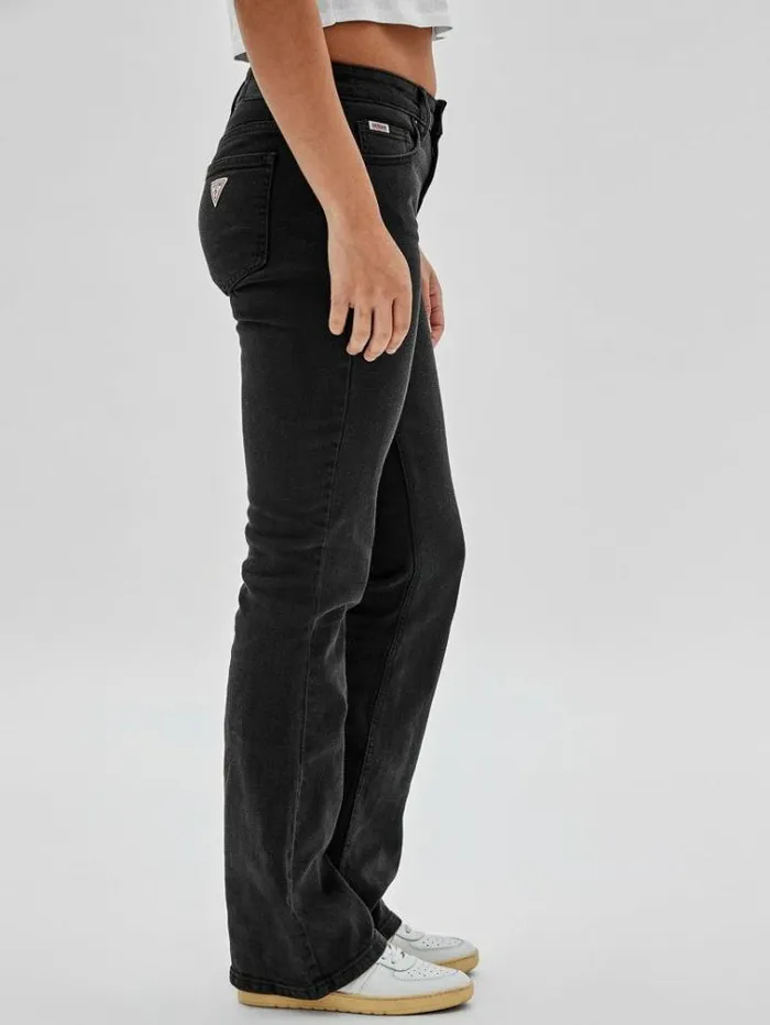 Women Bootcut Denim Pant Black Guess Flared And Bootcut