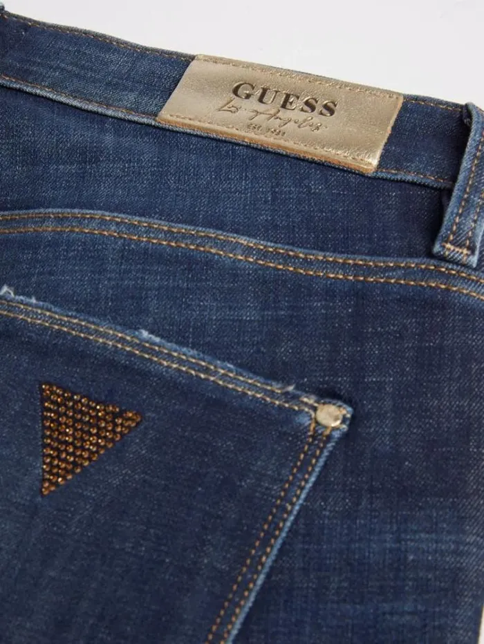 Women Bootcut Denim Pant Blue Guess Flared And Bootcut