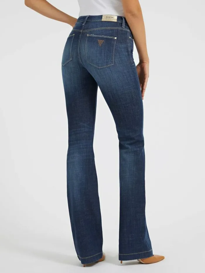 Women Bootcut Denim Pant Blue Guess Flared And Bootcut
