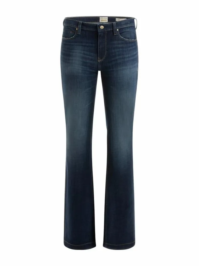 Women Bootcut Denim Pant Blue Guess Flared And Bootcut