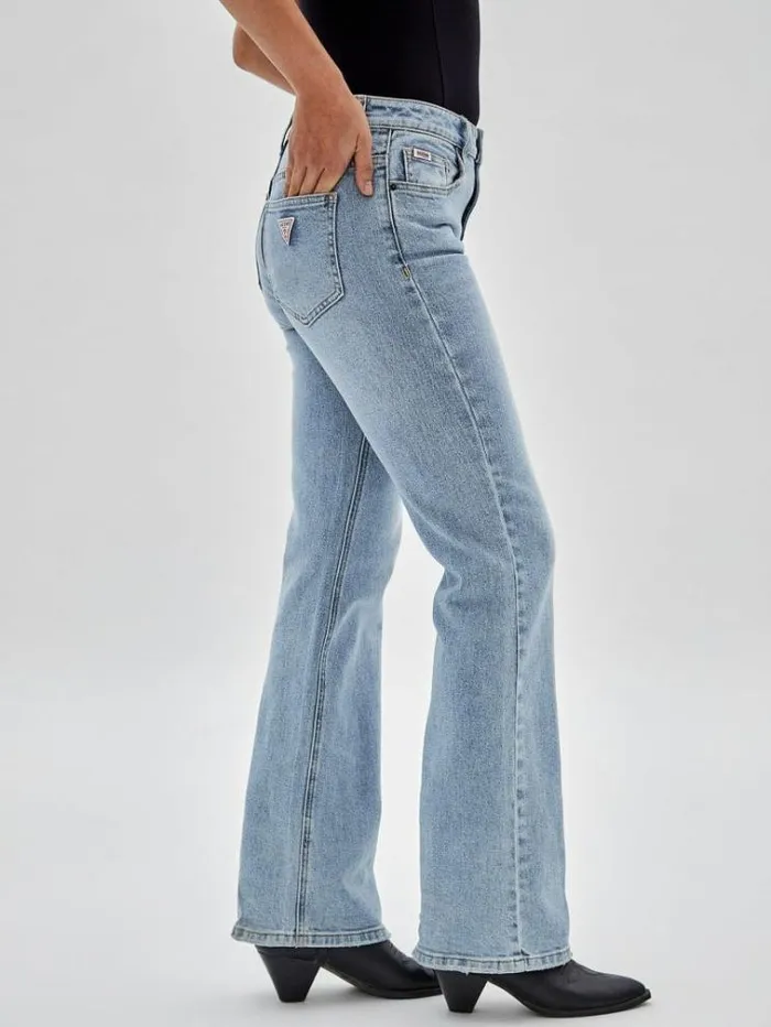 Women Bootcut Denim Pant Light Blue Guess Flared And Bootcut